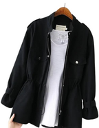 Utility-Jacke für Damen mit Reißverschluss und Taschen