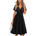 Classic Wrap Summer Dress – Lightweight with Pockets for Women