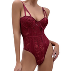 Floral Bodysuit – Mesh Lingerie for Women