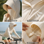 UV-schützende Kapuzenjacke mit abnehmbarem Gesichtsschutz – ideal für den Herbst | Leichte Wanderjacke