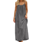 Open Back Maxi Summer Dress – Lightweight Breezy for Women