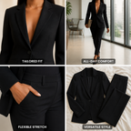Damen Blazer- und Hosenanzug mit klassischer Linie | Stil, der nie aus der Mode kommt
