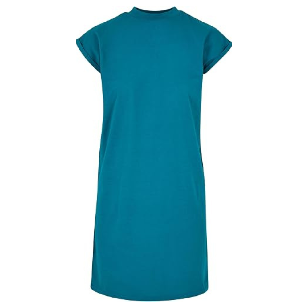 Sleeveless Turtleneck Summer Dress – Extended Shoulder for Women