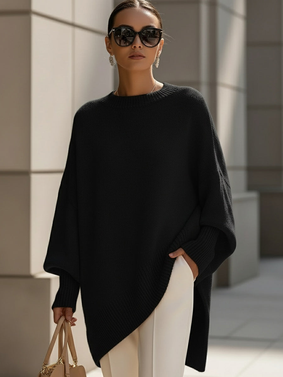 Women's Sweater with Soft Knit and Modern Cut - Black