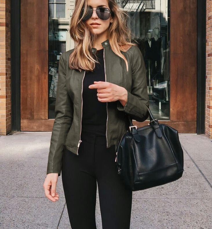 Elegante Kunstlederjacke für Damen