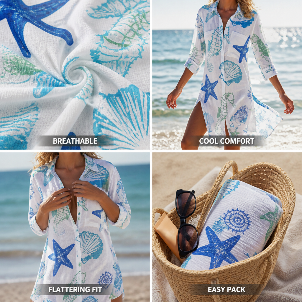 Fließendes A-Linien-Sommerkleid | Fließendes Boho-Strandkleid