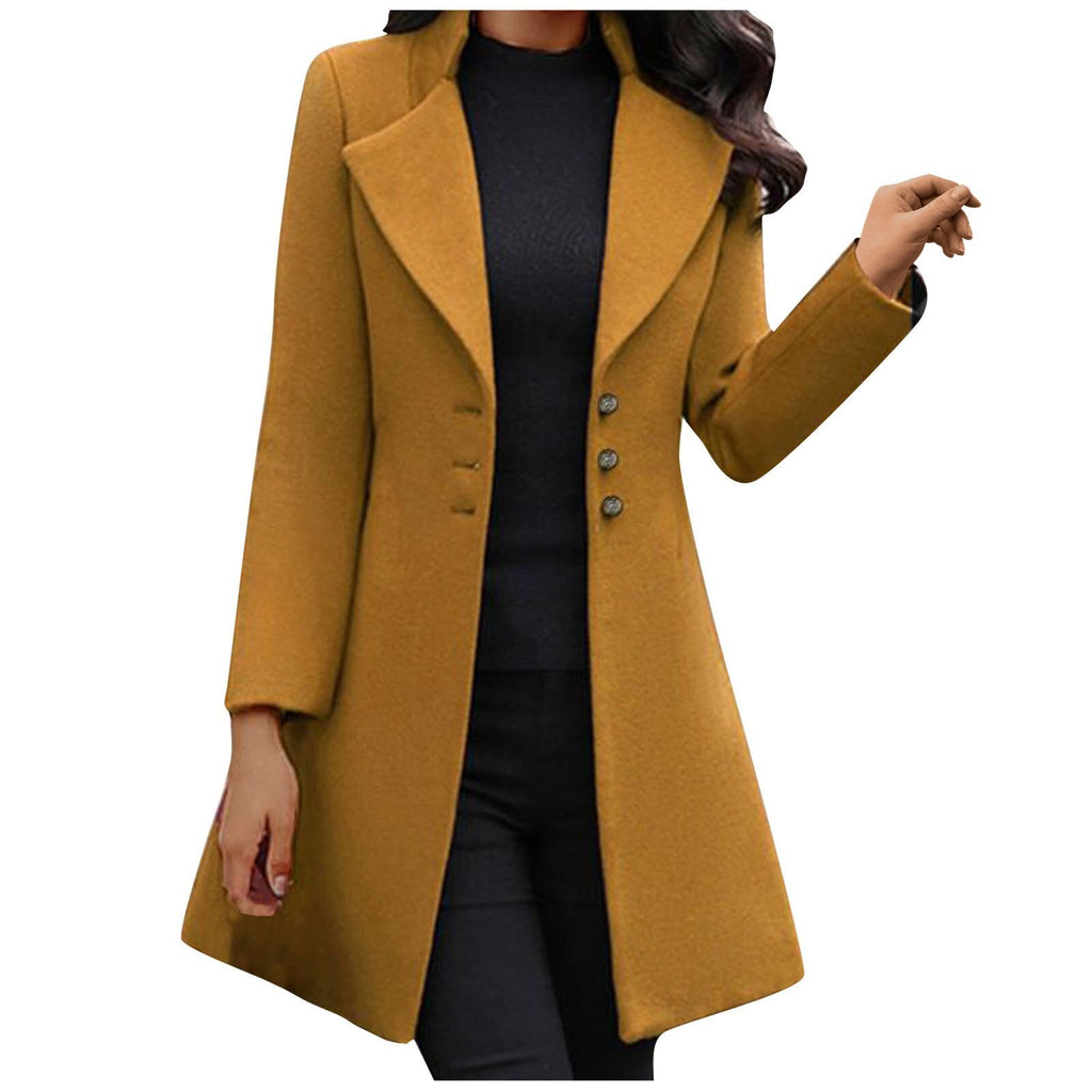 Zeitloser italienischer Wollmantel für Damen – klassisch & elegant