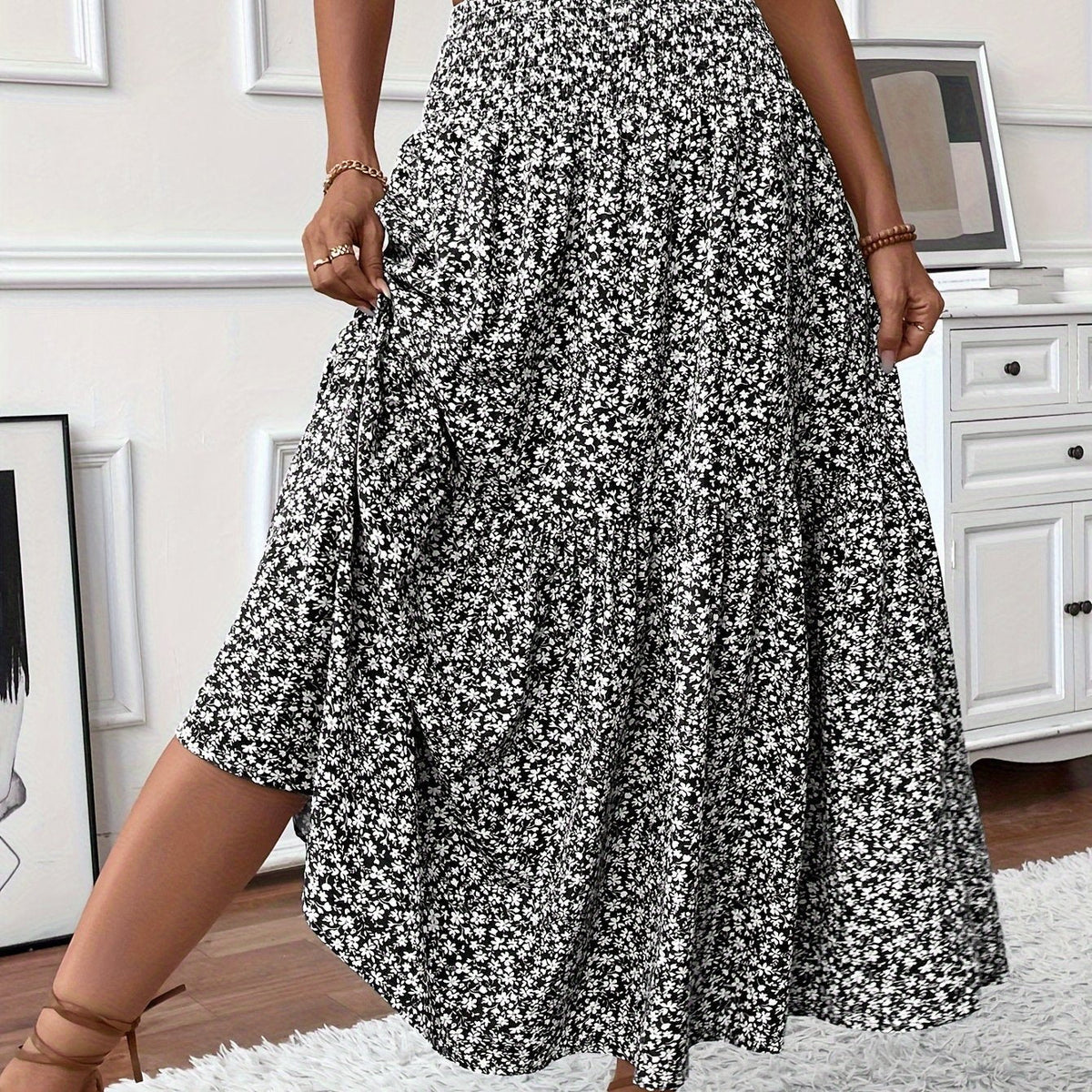 Women's Maxi Floral Skirt