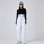 Women's Insulated Ski Pants with Breathable Design and Snow Protection - White