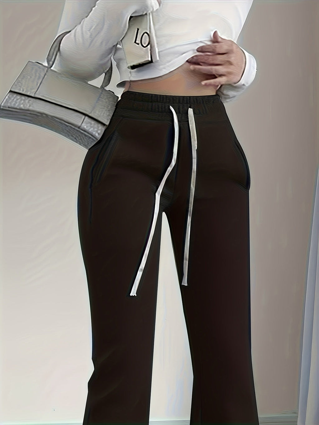 Women's High-Waist Flared Trousers