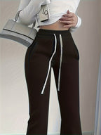 Women's High-Waist Flared Trousers