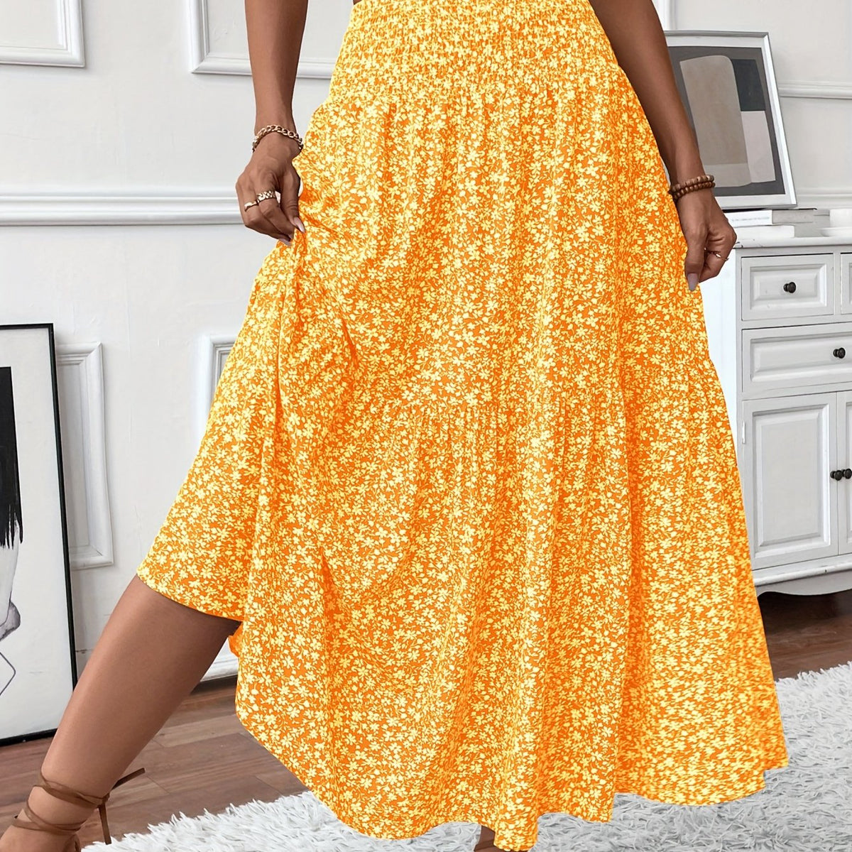 Women's Maxi Floral Skirt