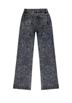Women'S Stretch Loose Wide Leg Straight Gray Jeans |  Denim Trousers with Pockets