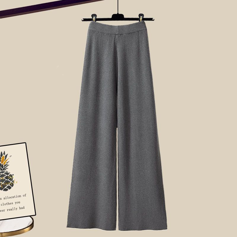 Conjunto de 3 piezas para mujer | Pantalones de pierna ancha con camisa y top