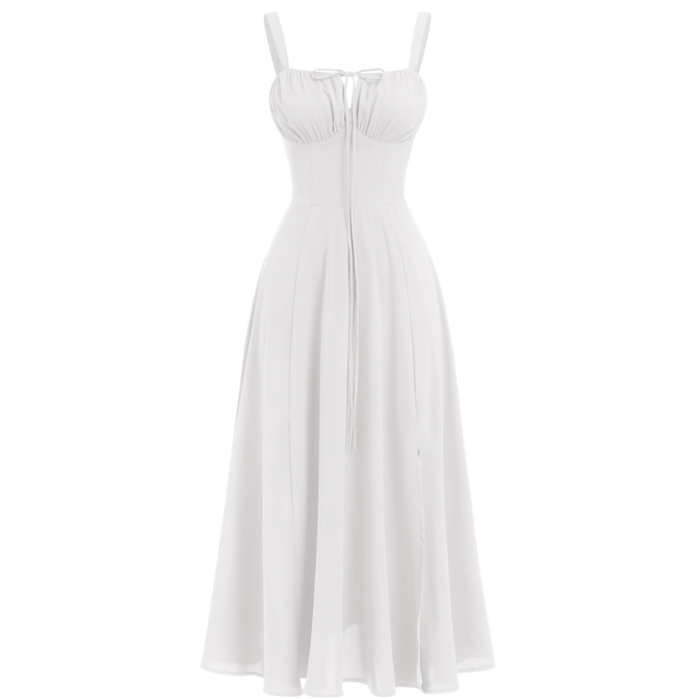 Boho Floral Split Summer Dress – Lightweight Vintage for Women