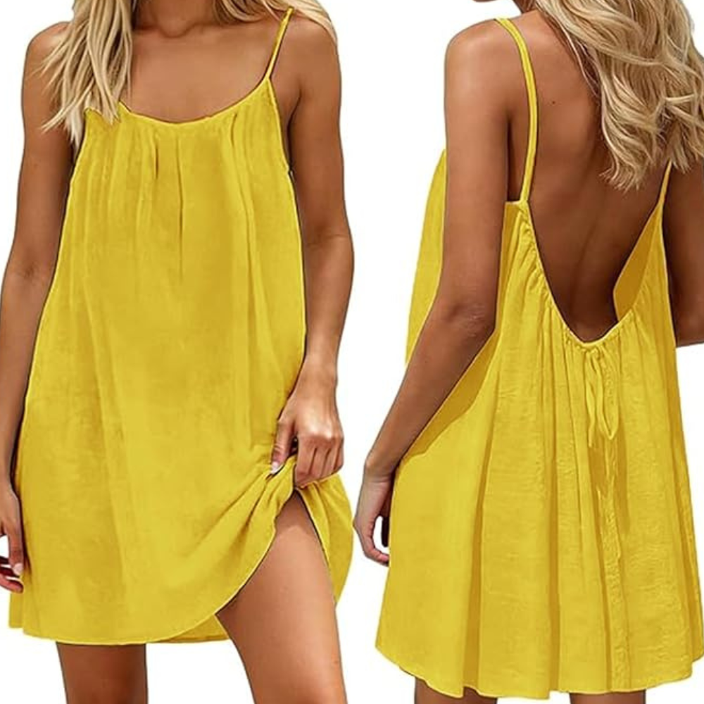 Linen Midi Summer Dress – Lightweight for Women