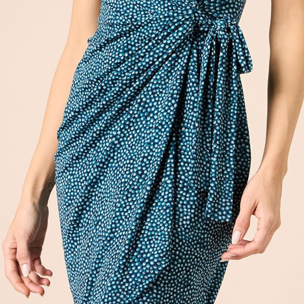 Soft Linen Wrap Summer Dress – Lightweight Plus Size for Women
