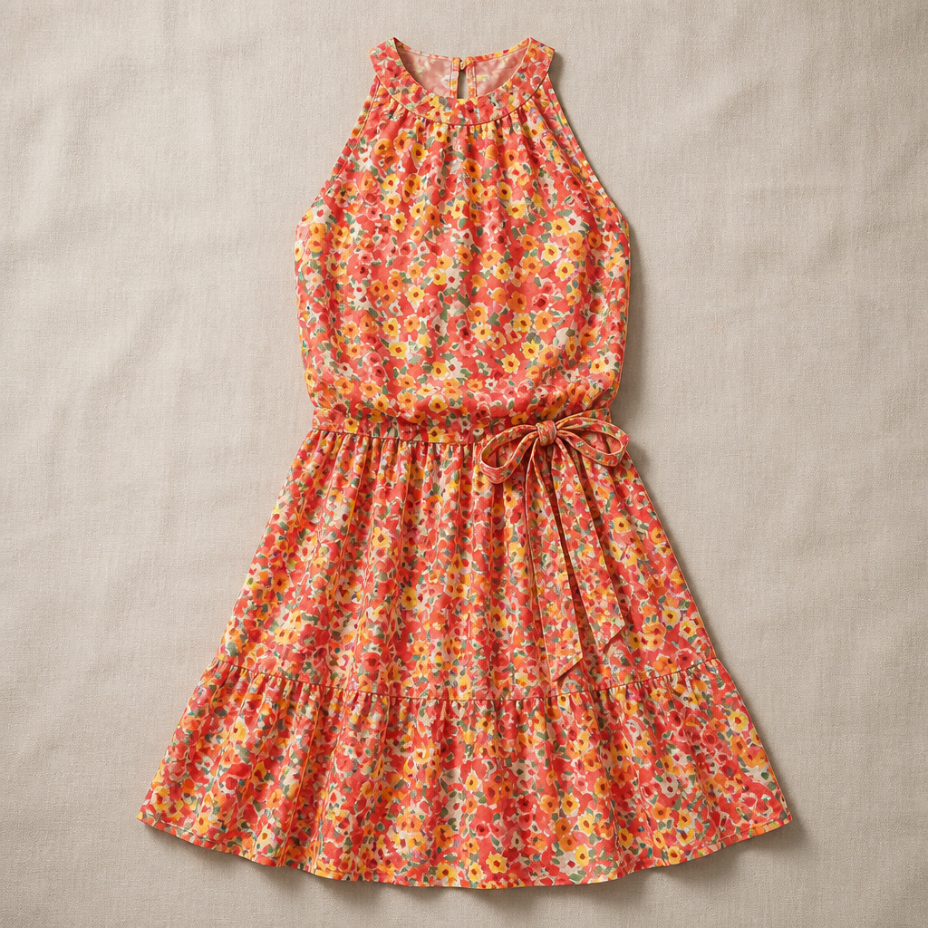 Halter Dream Dress - Feel the Breeze and Bloom with Effortless Summer Grace