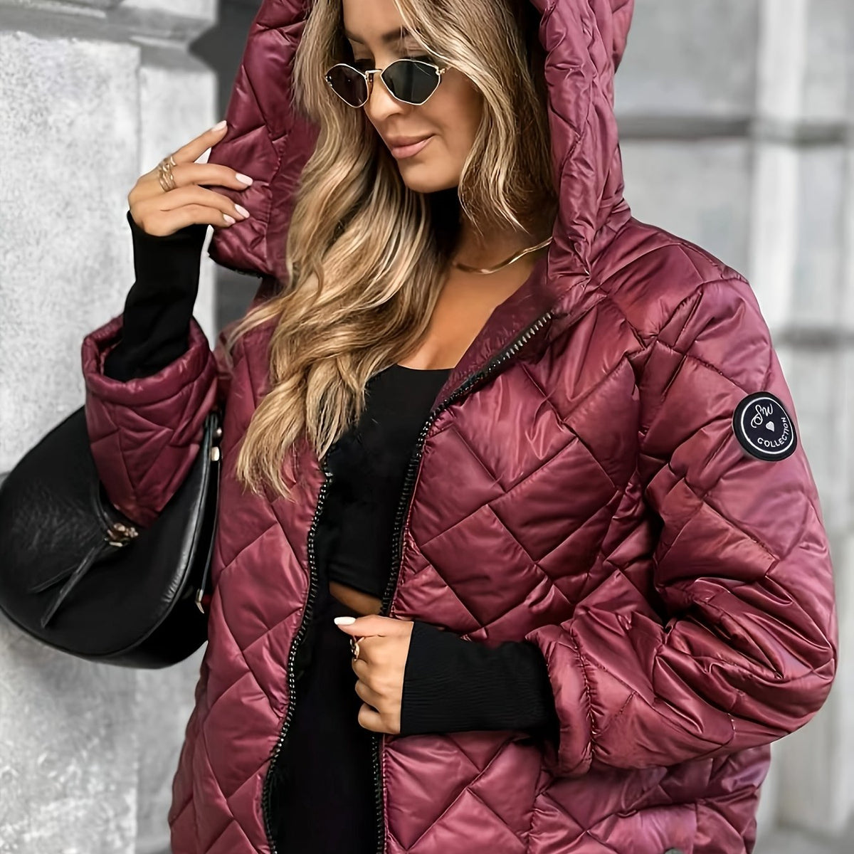 Damen-Steppjacke mit Kapuze