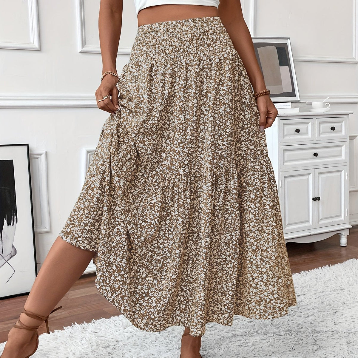 Women's Maxi Floral Skirt
