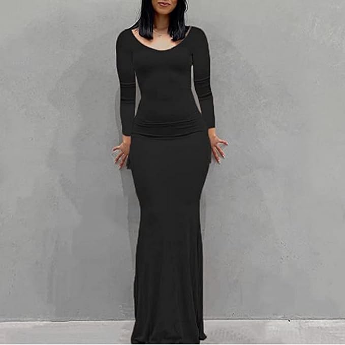 Elegant Evening Bodycon Dress – Fishtail Hem Shapewear for Women