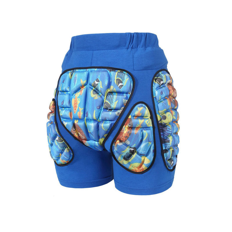 Men's & Women's Protective Sports Pants with Hip and Thigh Padding - Blue
