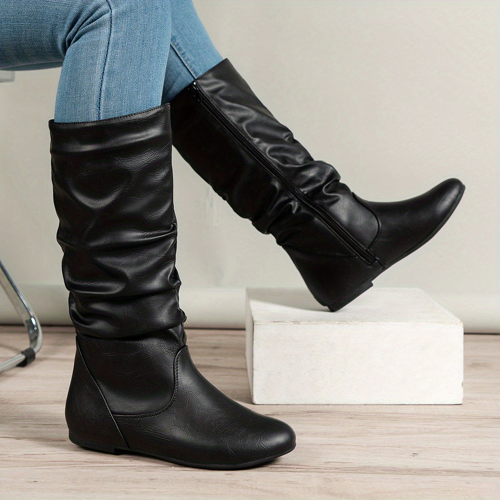 Women's Slouch Mid-Calf Flat Boots