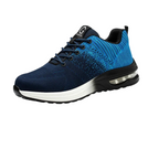 Women's Safety Shoes with Steel Toe Cap and Non-Slip Sole - Black/Blue