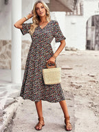 Long-Sleeve Autumn Dress with Comfortable Fit | Perfect for Autumn Getaways - Black