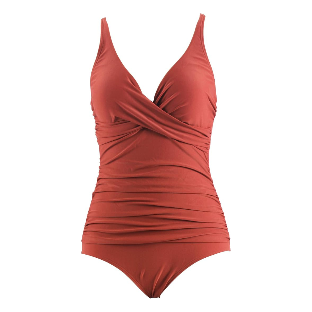Tummy-Control V-Neck Swimsuit – Shaping Support for Women