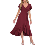 Midi Wrap Summer Dress – Lightweight for Women