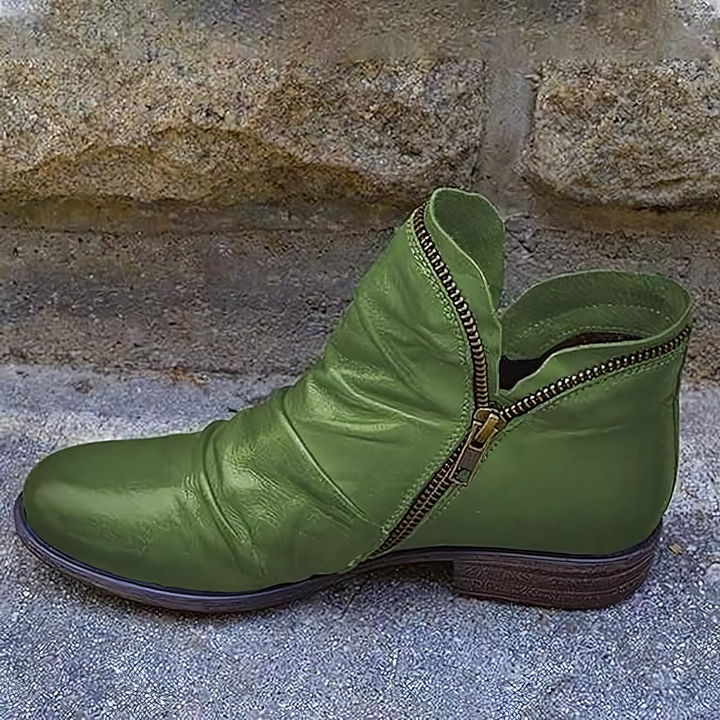 Sovatha - Elegant Autumn Ankle Boots - Green