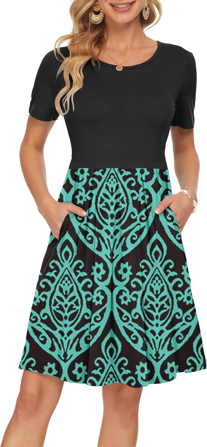 Sunlit Swing Dress - Leopard Black