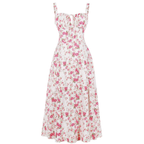 Boho Floral Split Summer Dress – Lightweight Vintage for Women