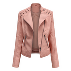 Schmal geschnittene Motorrad-Lederjacke für Damen – schlank & stilvoll