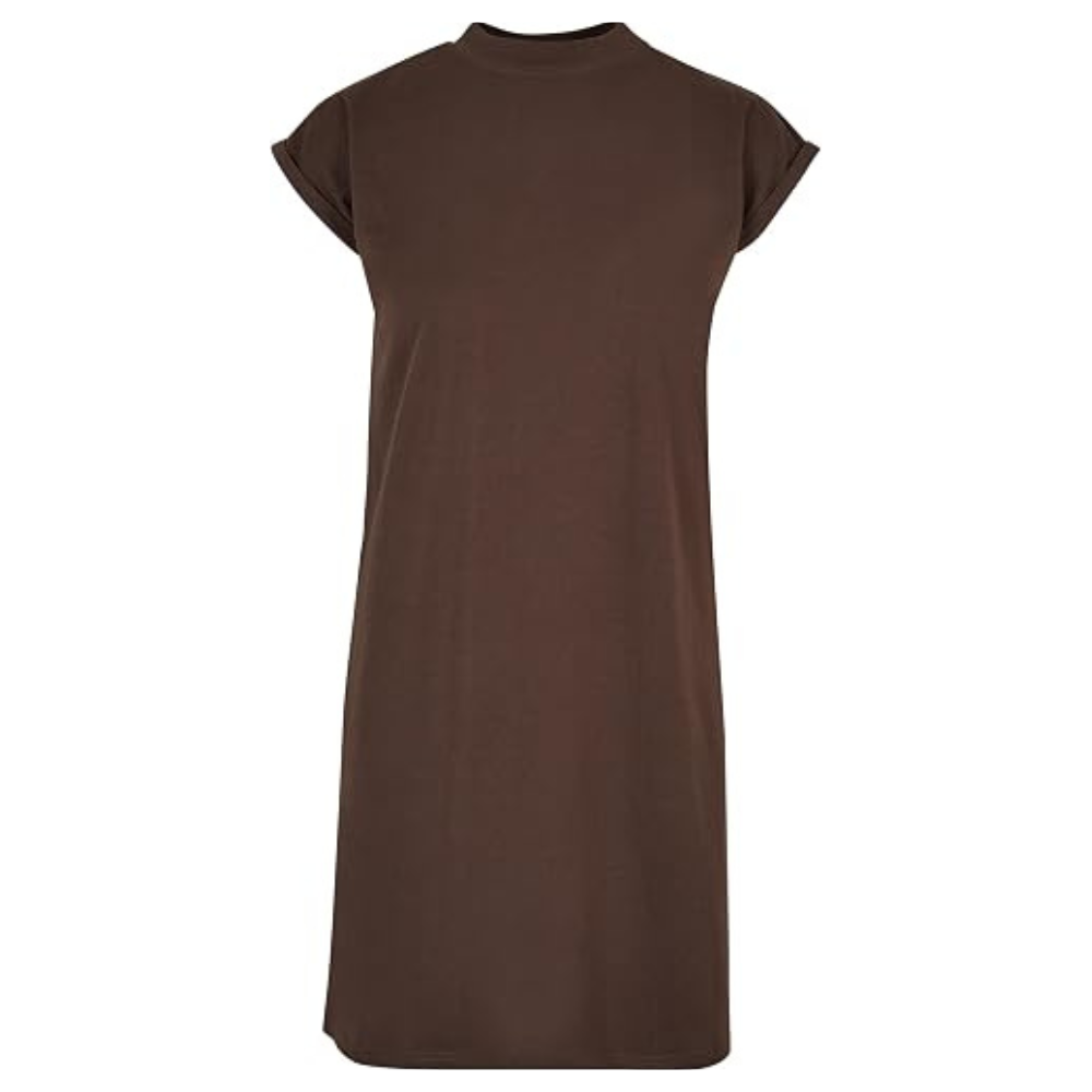 Sleeveless Turtleneck Summer Dress – Extended Shoulder for Women