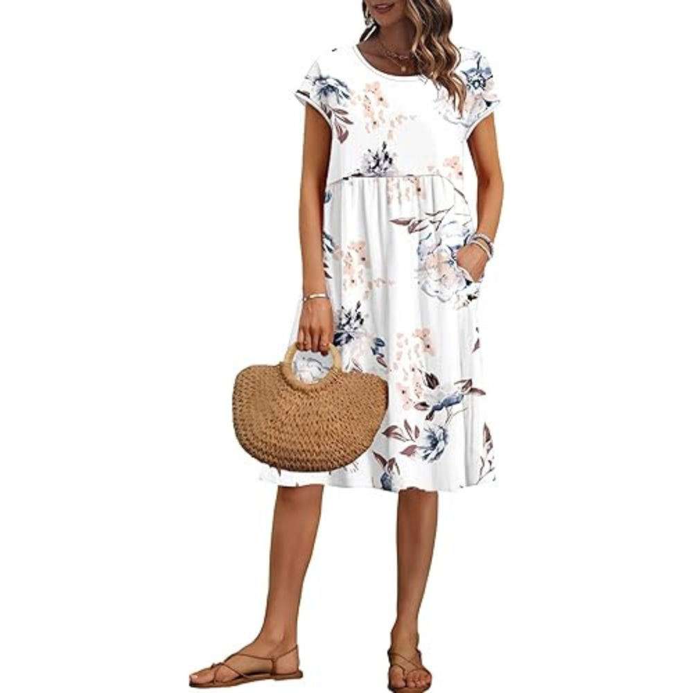 Linen Wrap Summer Dress – Lightweight for Women