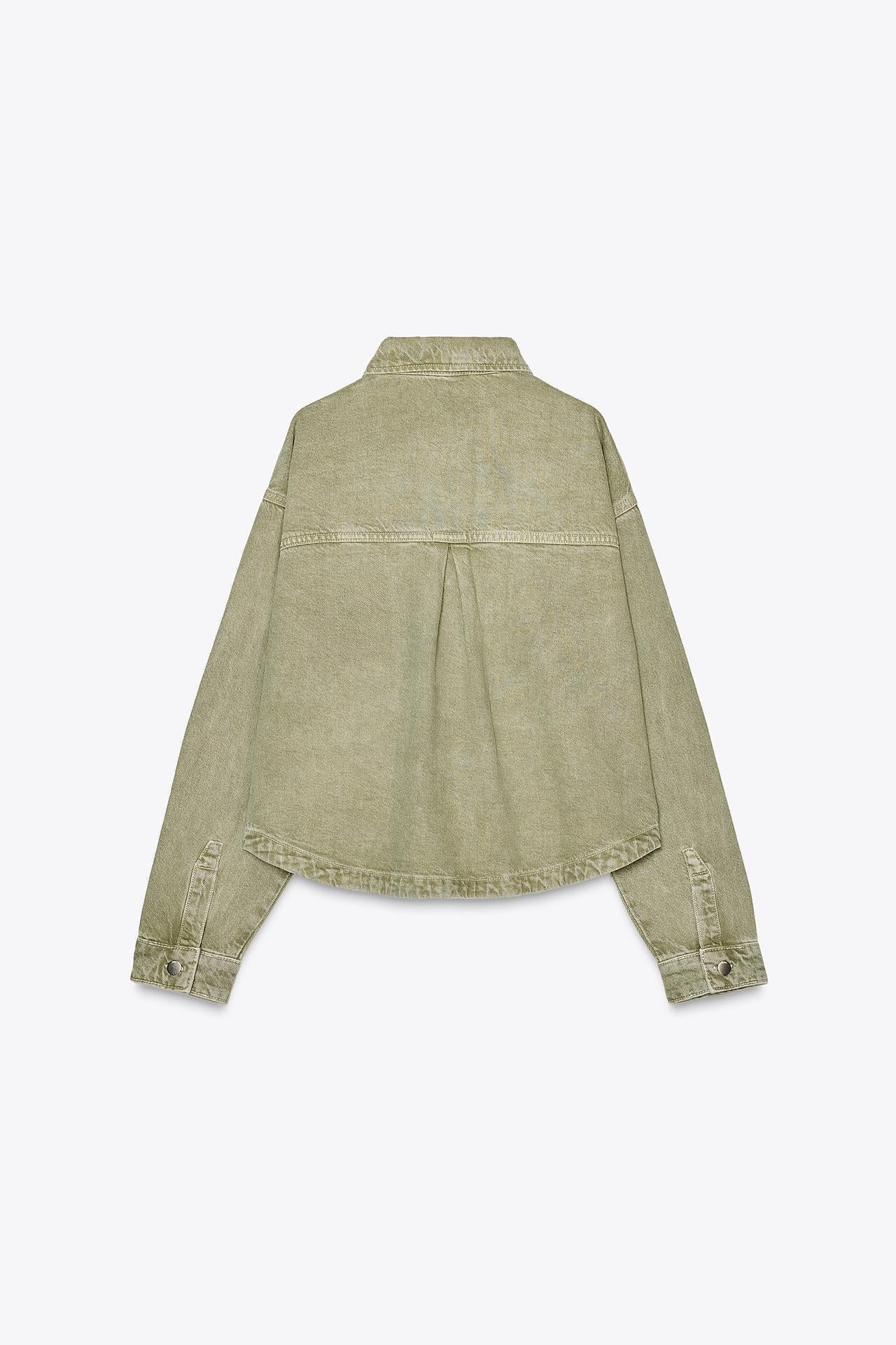 Klassische khakifarbene Jeansjacke für den Alltagsstil | Leichte Jacke