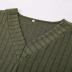 Women's Cozy Autumn Winter V Neck Button Down Long Sleeve Tee