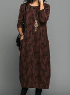 Women’s Winter Dress | Long Sleeve Midi With Pockets