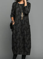 Women’s Winter Dress | Long Sleeve Midi With Pockets