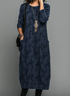 Women’s Winter Dress | Long Sleeve Midi With Pockets