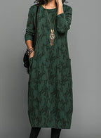 Women’s Winter Dress | Long Sleeve Midi With Pockets