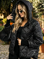 Damen-Steppjacke mit Kapuze