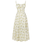 Boho Floral Split Summer Dress – Lightweight Vintage for Women