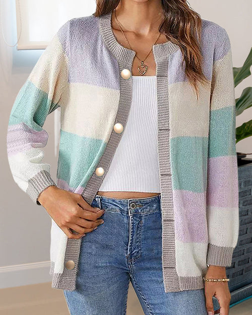 Cárdigan Colorblock para Mujer