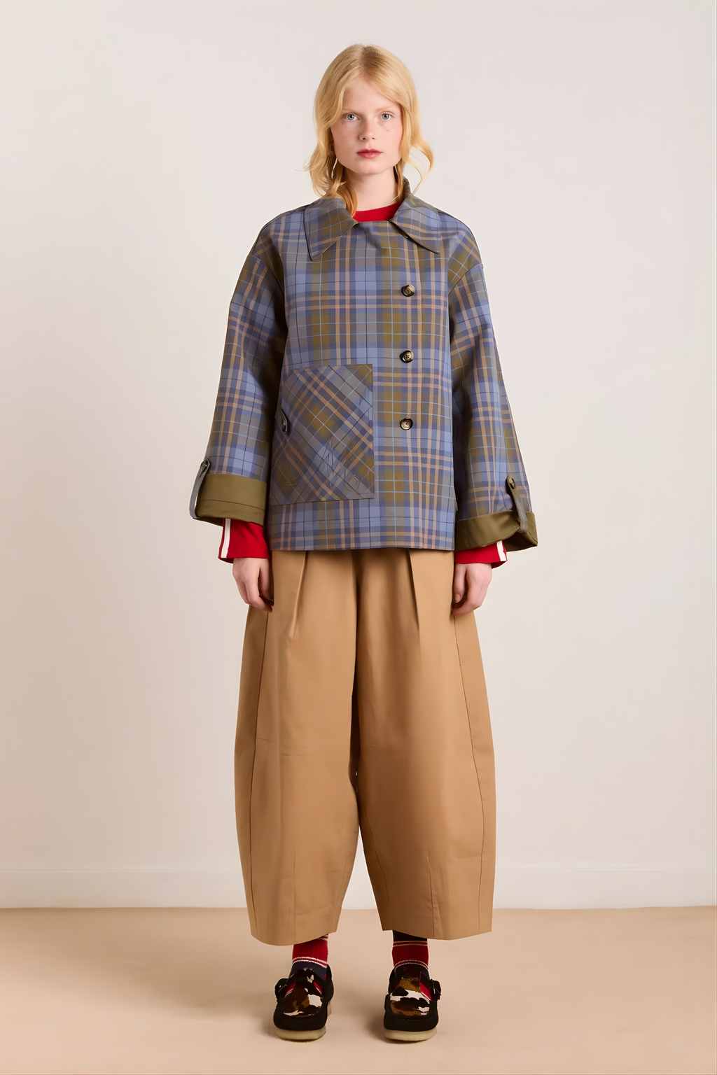 Reversible Cropped Trench Coat | Chic Layered Look for Women