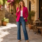 Women's Classic Fitted Jacket | Elegant Everyday Office Jacket