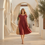 Linen Wrap Summer Dress – Lightweight for Women