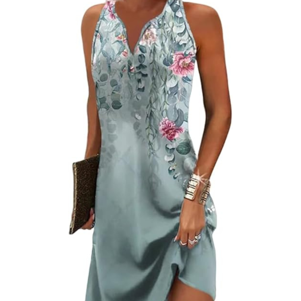 Floral Midi Summer Dress – Lightweight Lace for Women